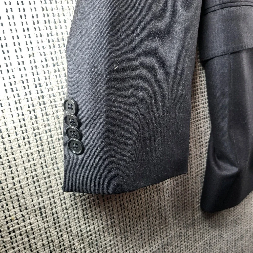 Saks Fifth Avenue‎ Blazer Mens 44R Gray Wool Loro Piana Super 130s Sport Coat